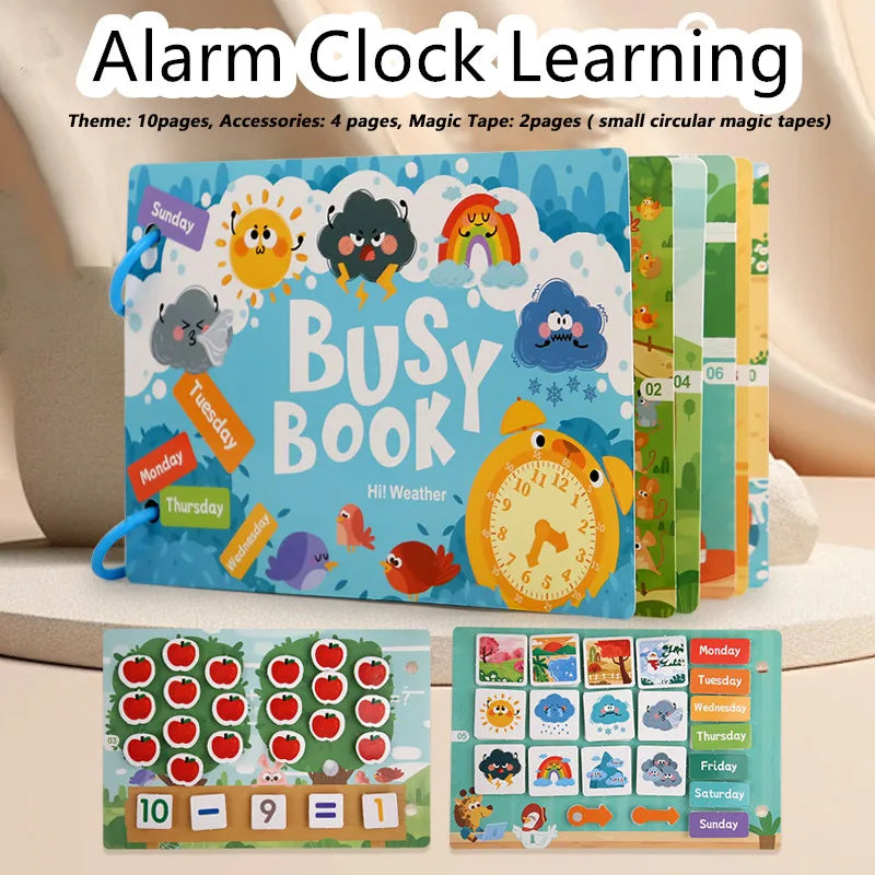 Montessori Busy Book for Toddlers | Reusable Learning Activity Book