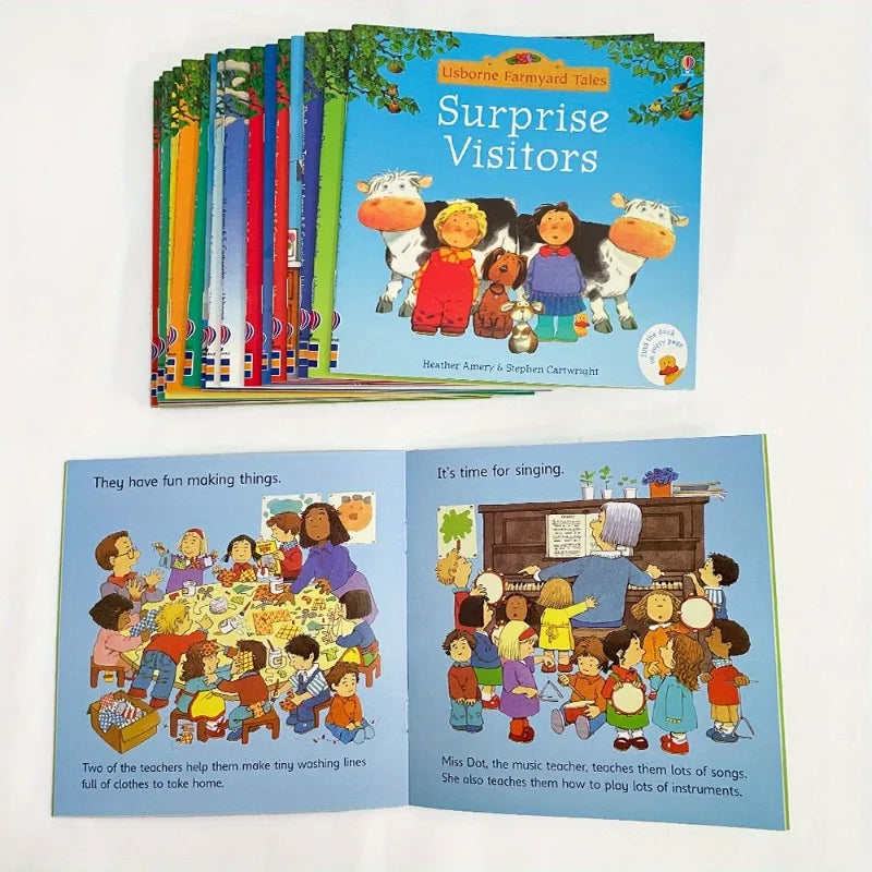 A set of 20 farm storybooks for reading and writing - suitable for early childhood education, bedtime stories, social and emotional learning, family education, classroom and library education, and resource room education.