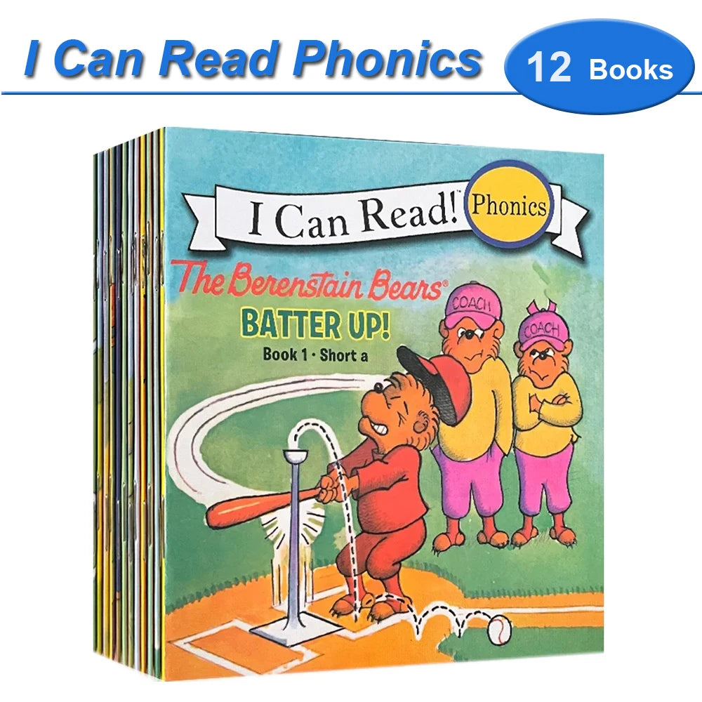 📚 I Can Read Phonics Books Set – 12 Beginner Readers for Kids