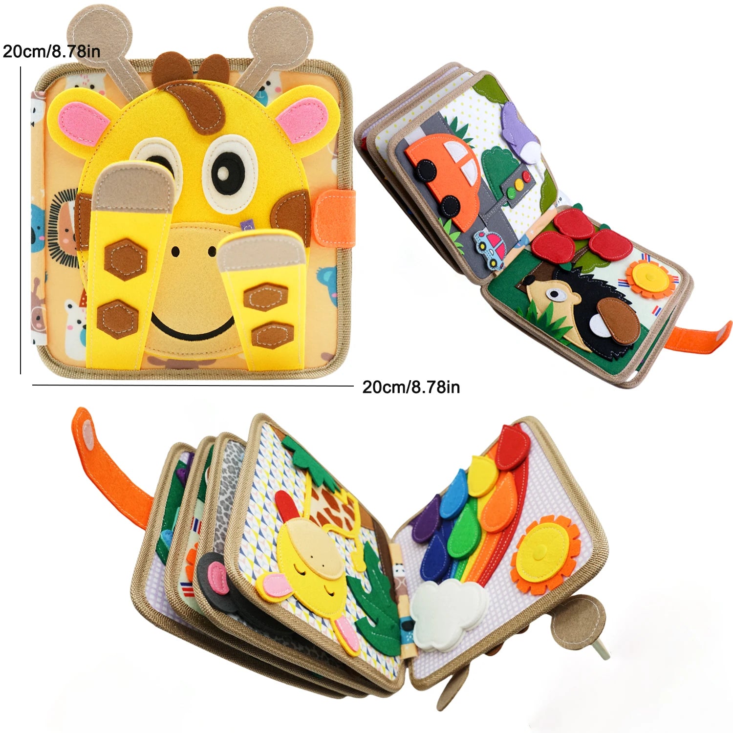 Montessori Soft Busy Book for Toddlers | Sensory Cloth Activity Book