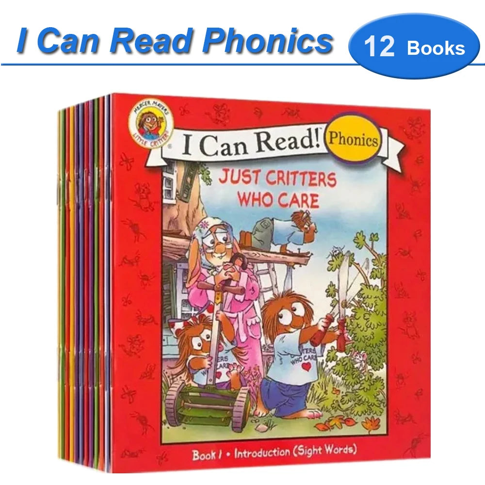 📚 I Can Read Phonics Books Set – 12 Beginner Readers for Kids