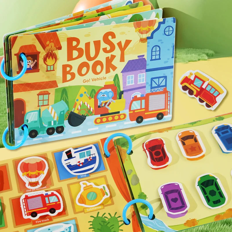 Montessori Busy Book for Toddlers | Reusable Learning Activity Book