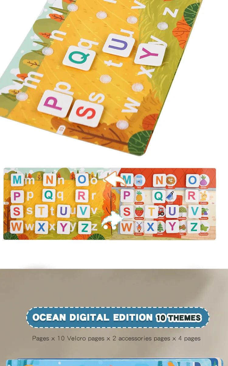 Montessori Busy Book for Toddlers | Reusable Learning Activity Book