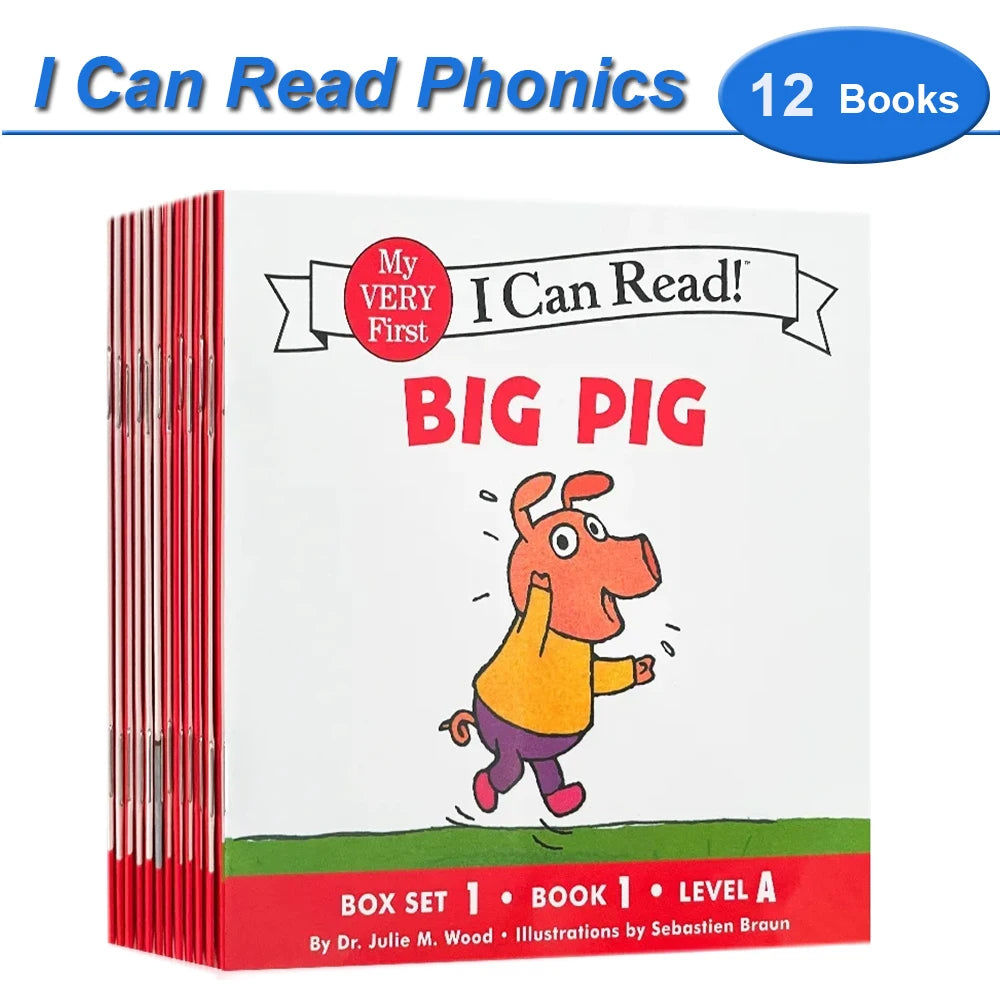 📚 I Can Read Phonics Books Set – 12 Beginner Readers for Kids