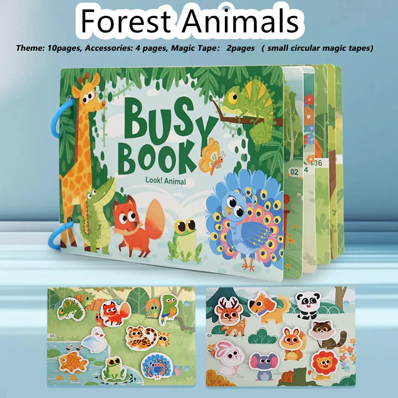 Montessori Busy Book for Toddlers | Reusable Learning Activity Book