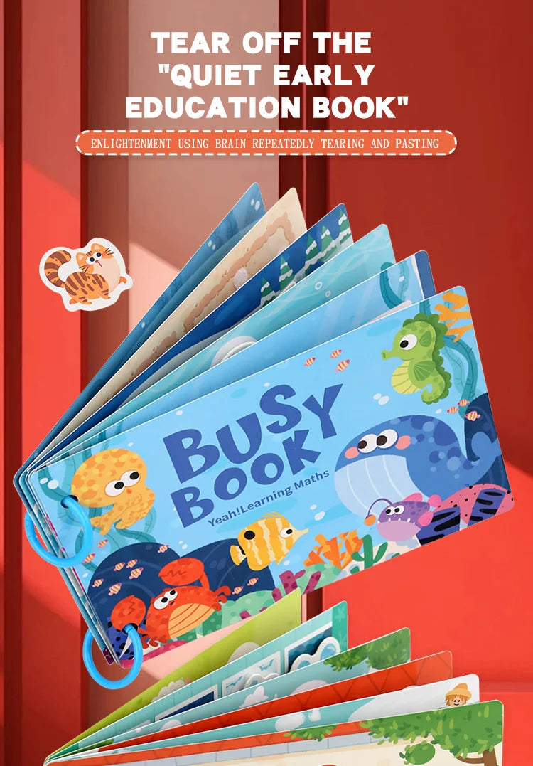 Montessori Busy Book for Toddlers | Reusable Learning Activity Book