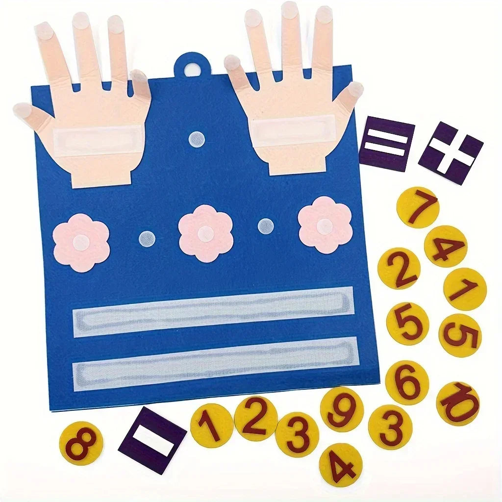 2 Pcs Kid Pencil Shape Toys Felt Finger Numbers Math Toy Children Counting Early Learning for kids Develop Christmas Gifts