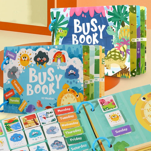 Montessori Busy Book for Toddlers | Reusable Learning Activity Book