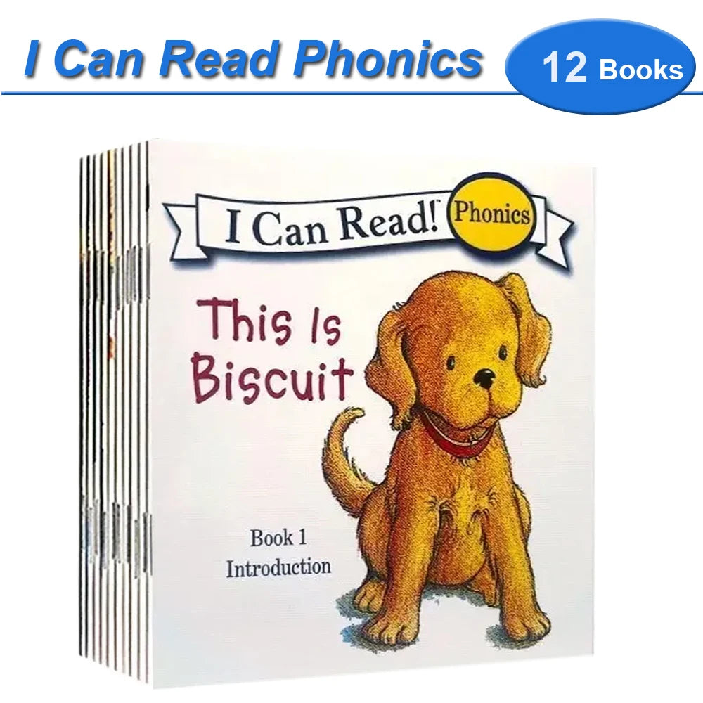 📚 I Can Read Phonics Books Set – 12 Beginner Readers for Kids