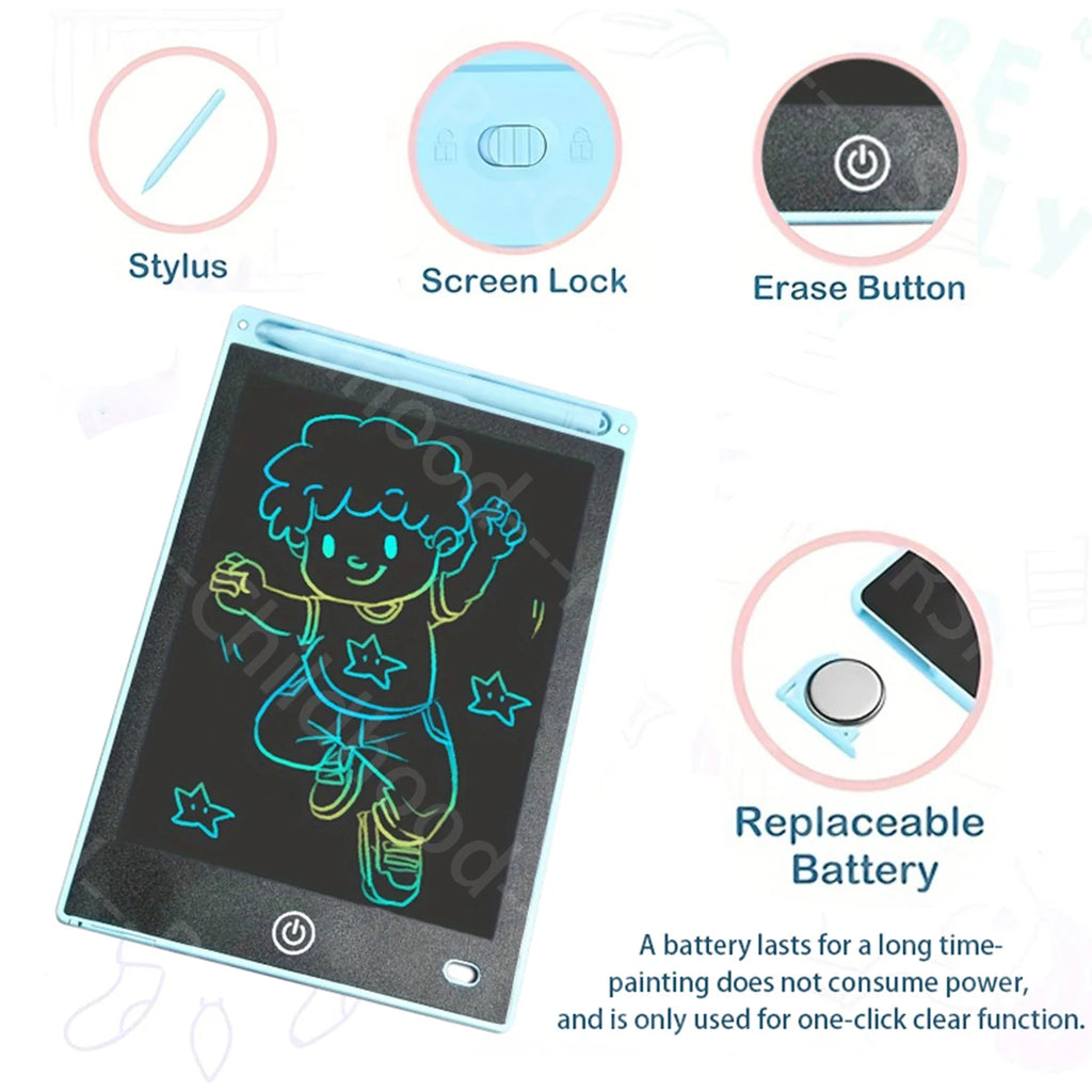 8.5” LCD Writing Tablet for Kids – Reusable Drawing & Handwriting Pad