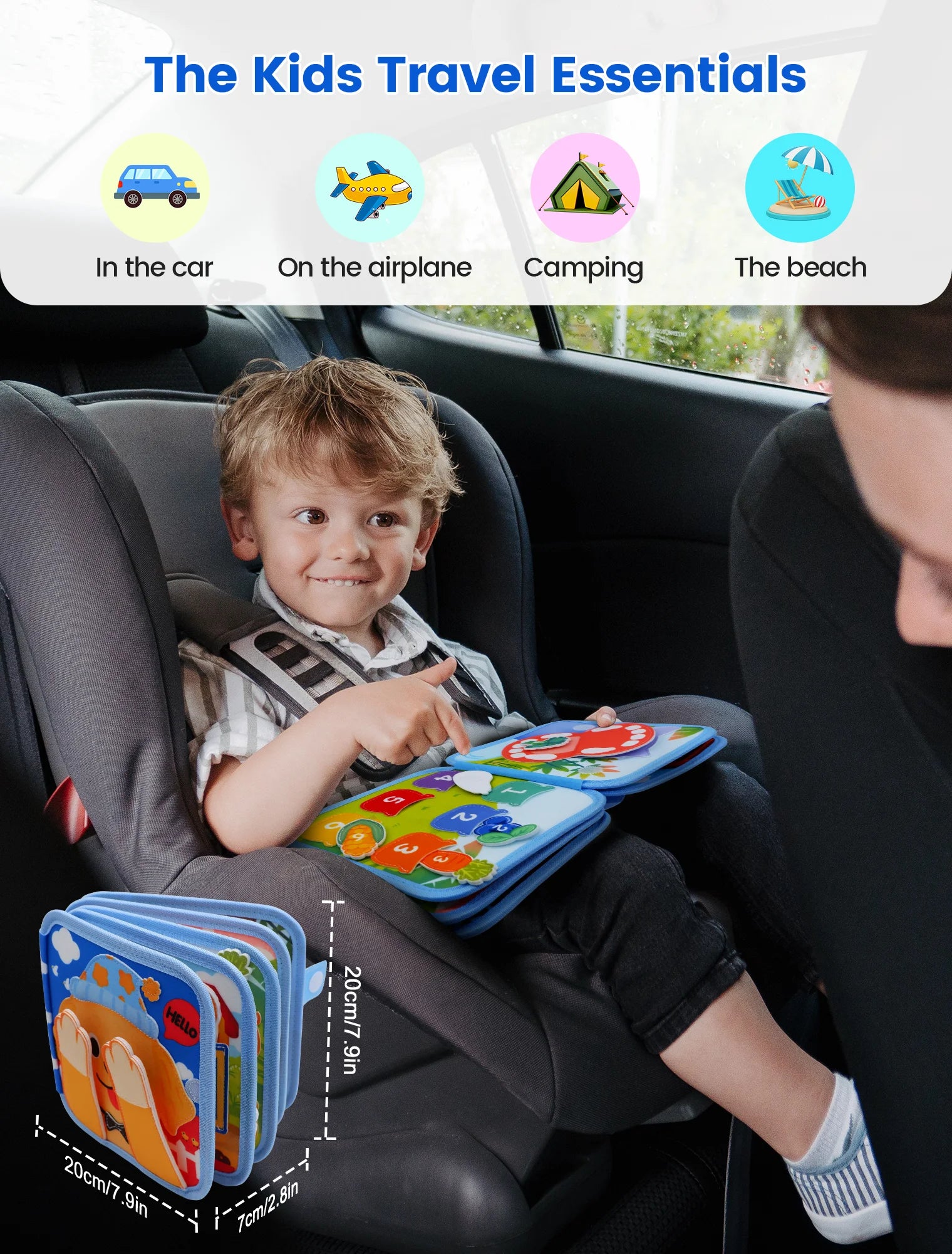 Montessori Soft Busy Book for Toddlers | Sensory Cloth Activity Book
