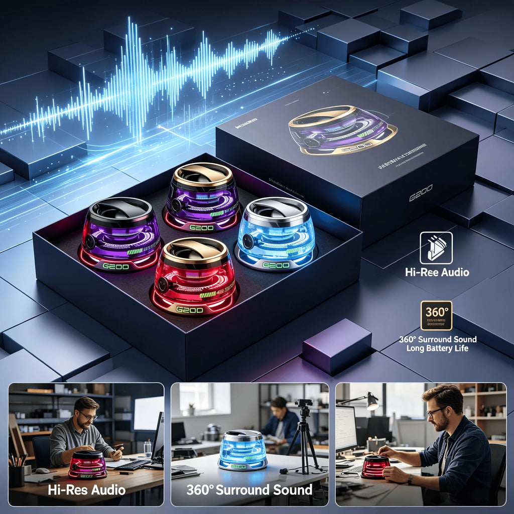 AI Smart Speaker with Magnetic Levitation, Smart Audio with Wireless Speakers And Dynamic RGB Lighting, High-fidelity Stereo Sound, HD Smart Display, Supports Making And Receiving Phone Calls, Portable Speaker -
