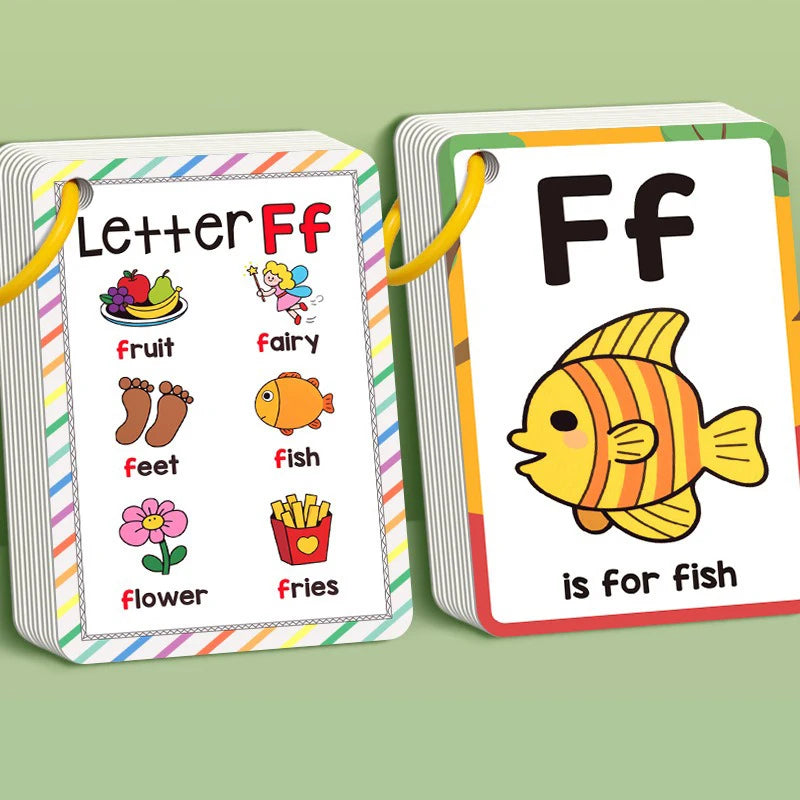 156 A–Z Learning Flash Cards for Kids | Picture & Word Cards Set