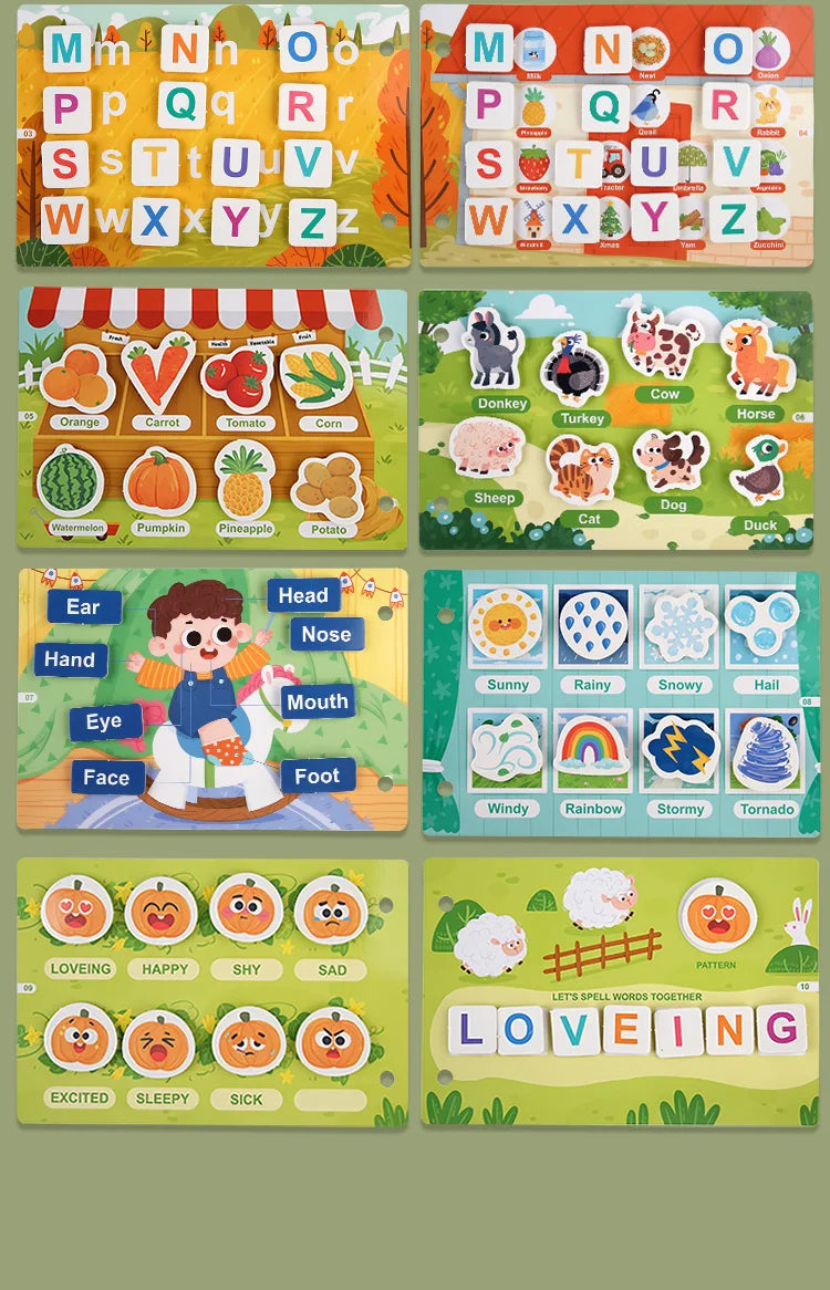 Montessori Busy Book for Toddlers | Reusable Learning Activity Book