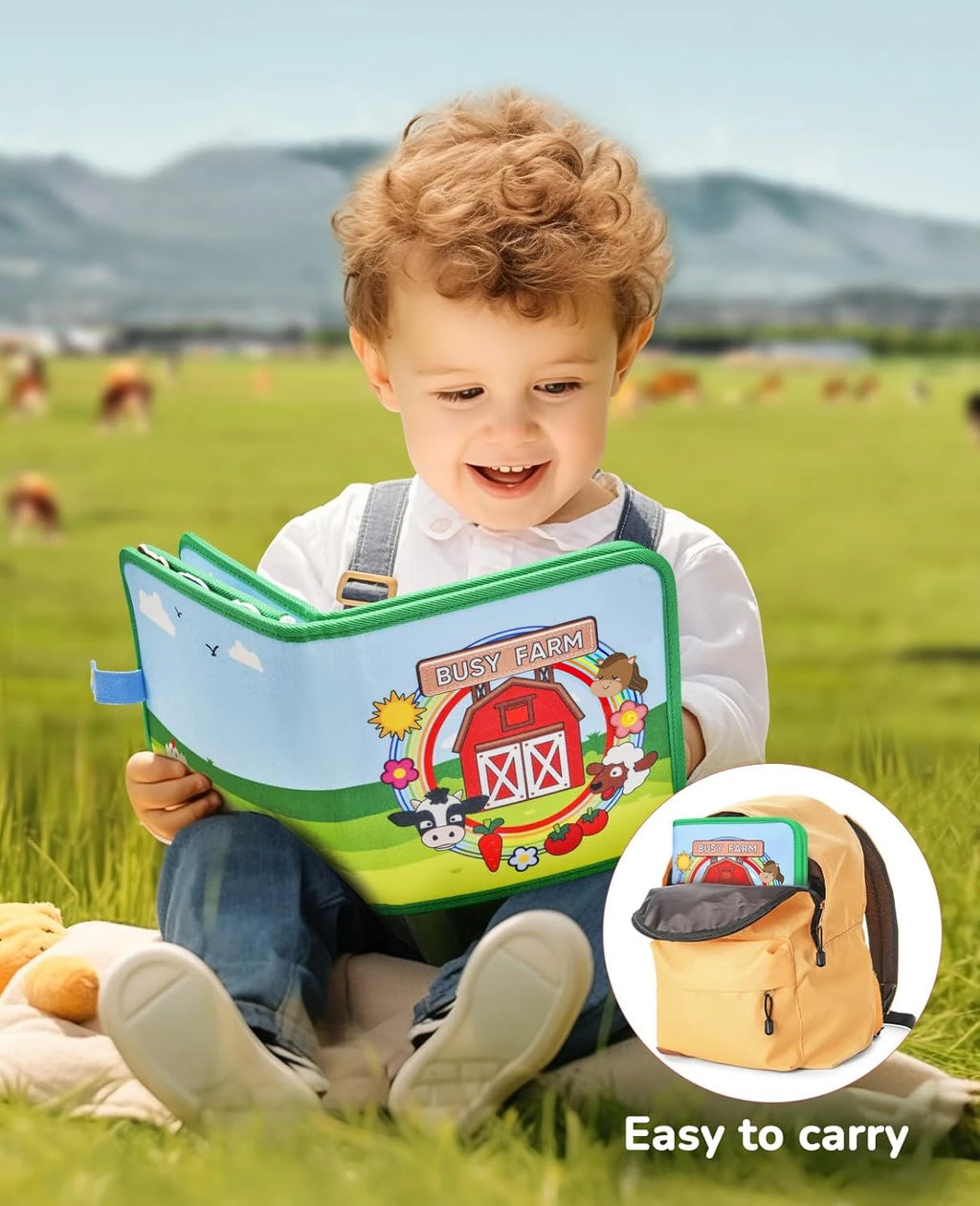 Montessori Soft Busy Book for Toddlers | Sensory Cloth Activity Book