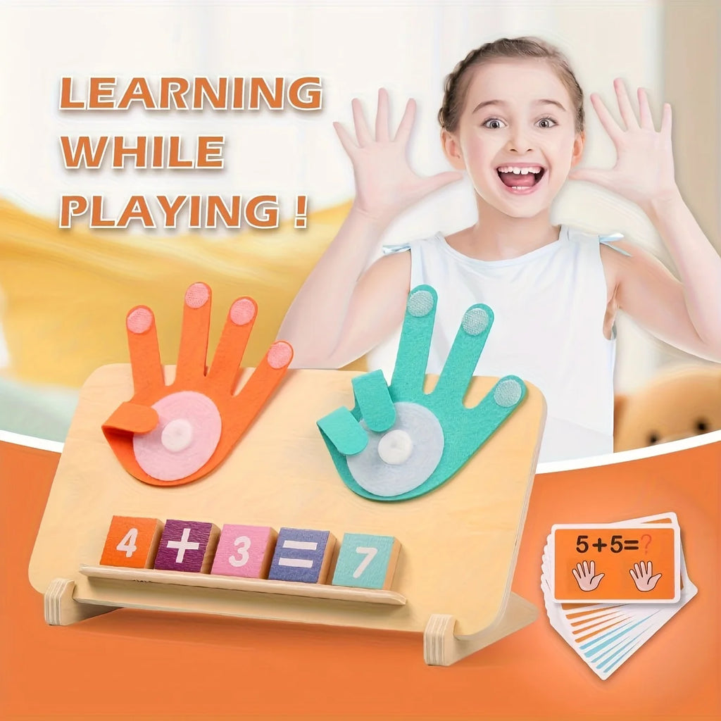 Wooden Montessori Math Counting Board for Kids – Addition & Subtraction Learning Toy