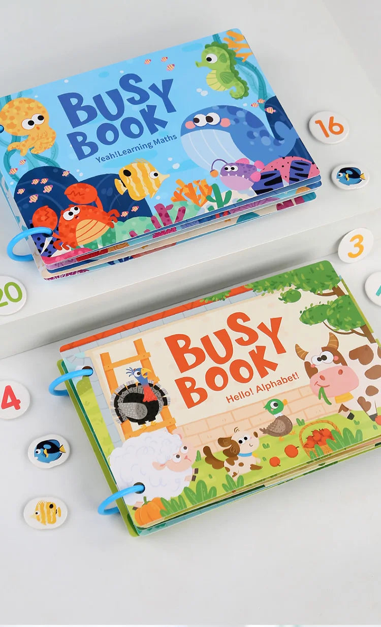 Montessori Busy Book for Toddlers | Reusable Learning Activity Book