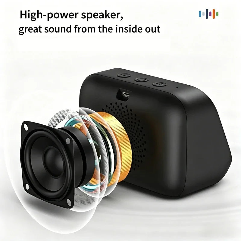 AI Smart Bluetooth 5.4 Speaker With RGB Color Lighting Smart Alarm Clock Voice assistant Touch Screen LED Weather Clock Display