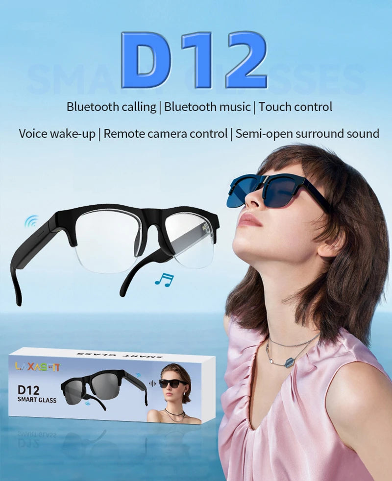Lenovo 2027 New 8K AI Smart Glasses AI Translation HD Hands-Free Calling  AI Chat Logging Music Playback Smart Sunglasses