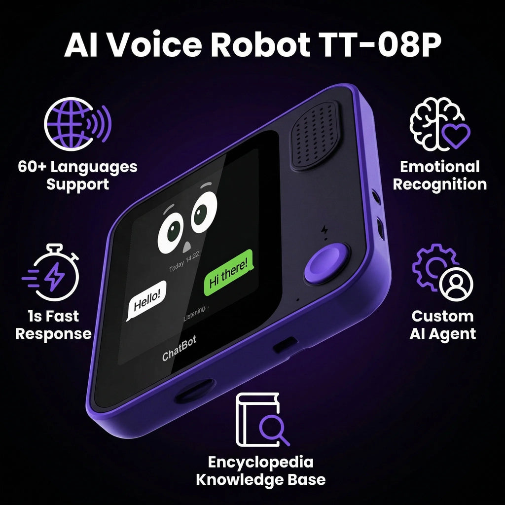 AI Voice Robot TT-08P Chatbot Custom AI Agent LLM Multilingual GPT Emotion Recognition Localized Privacy Protection MCP Settings