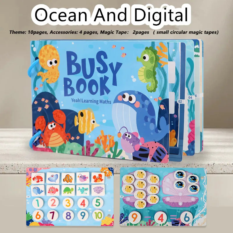 Montessori Busy Book for Toddlers | Reusable Learning Activity Book