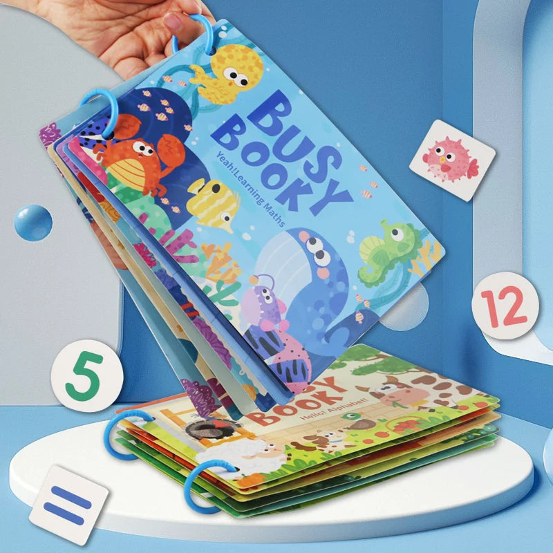 Montessori Busy Book for Toddlers | Reusable Learning Activity Book
