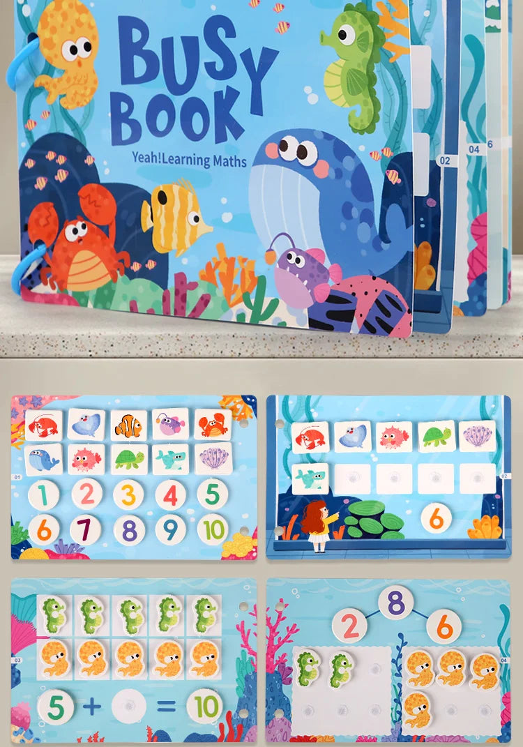 Montessori Busy Book for Toddlers | Reusable Learning Activity Book