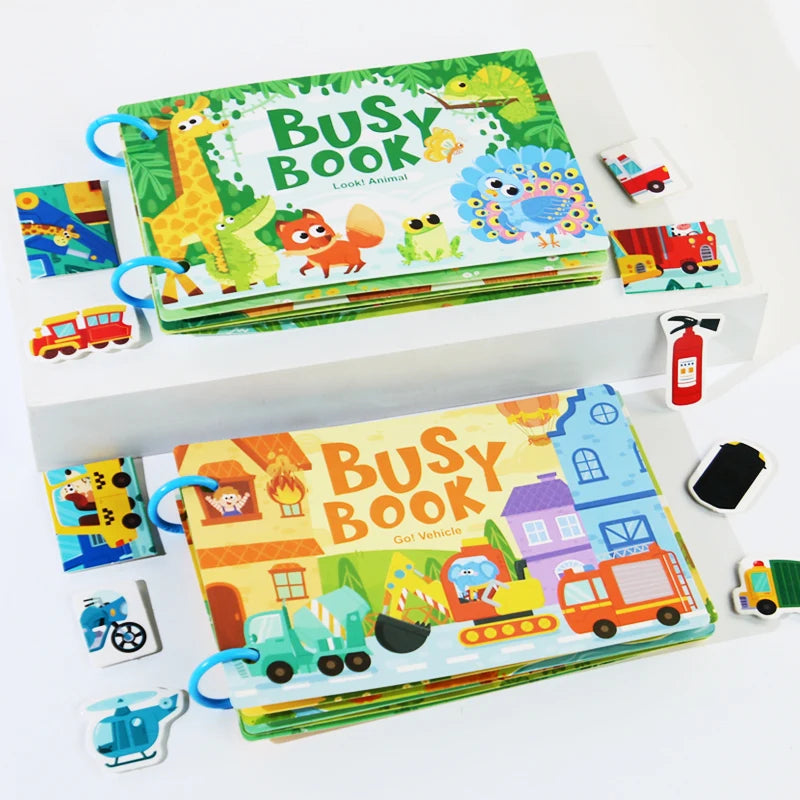 Montessori Busy Book for Toddlers | Reusable Learning Activity Book