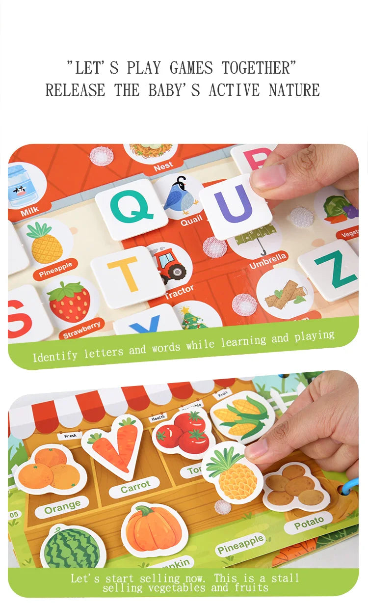 Montessori Busy Book for Toddlers | Reusable Learning Activity Book