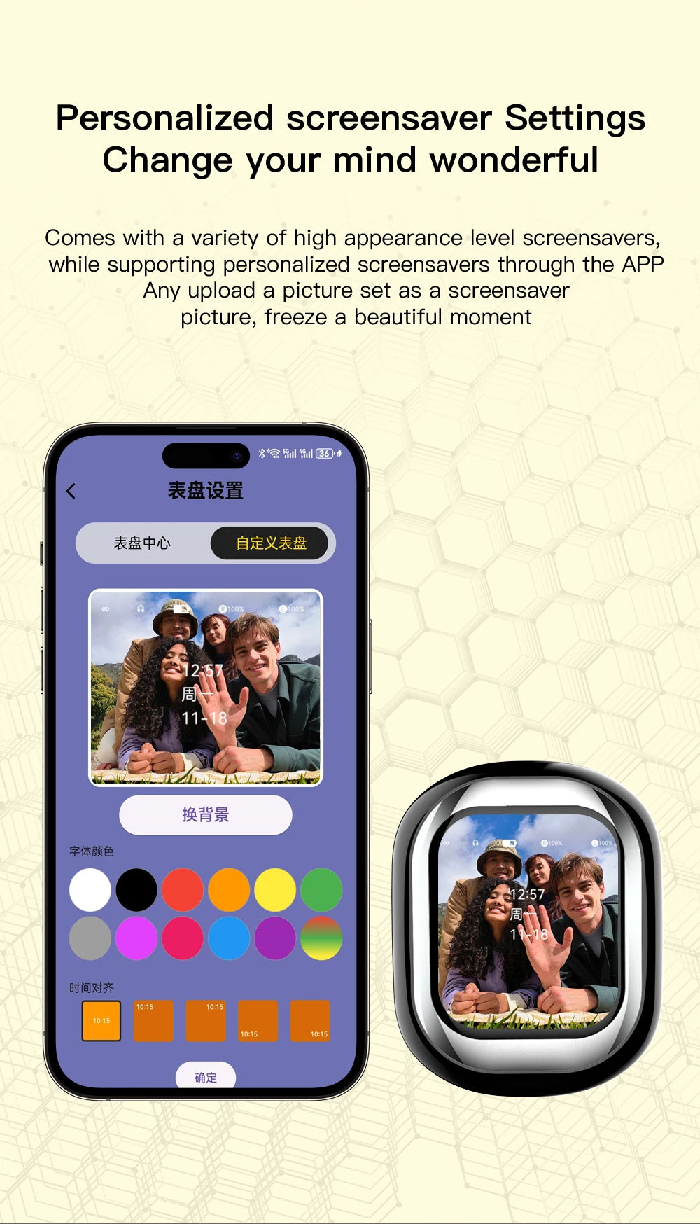 All-in-One Smart Screen Earphones, TWS Headphones with Call/AI translation
