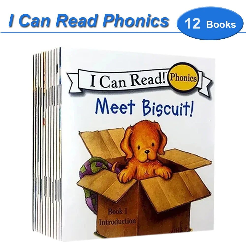 📚 I Can Read Phonics Books Set – 12 Beginner Readers for Kids