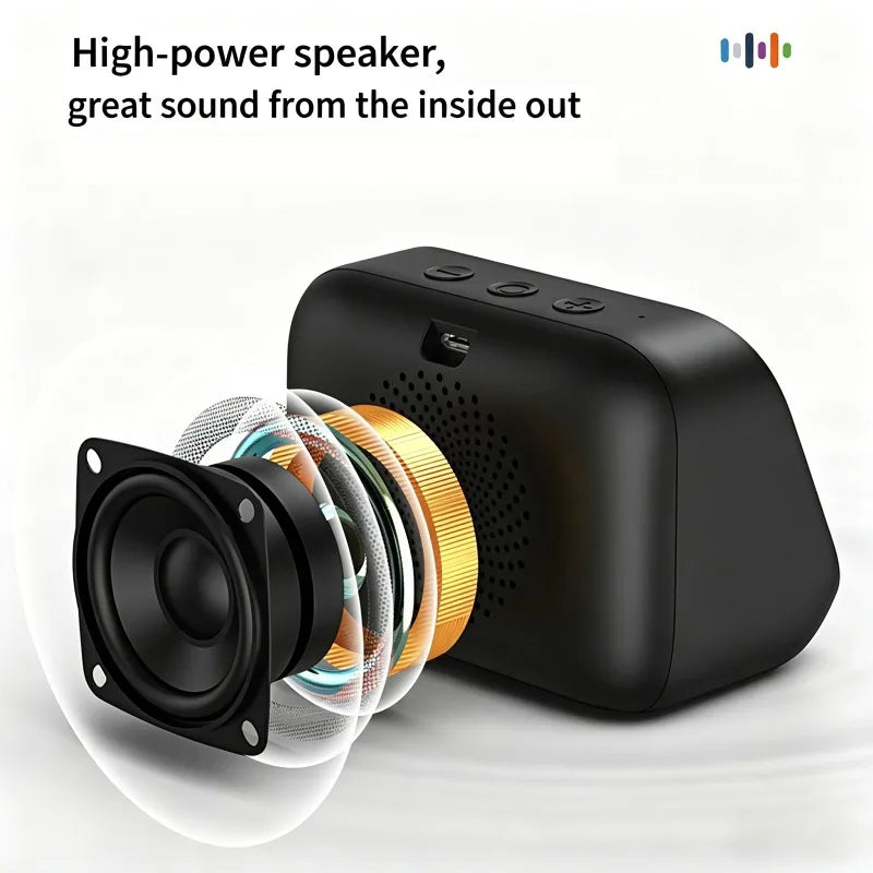 AI Smart Bluetooth 5.4 Speaker With RGB Color Lighting Smart Alarm Clock Voice assistant Touch Screen LED Weather Clock Display