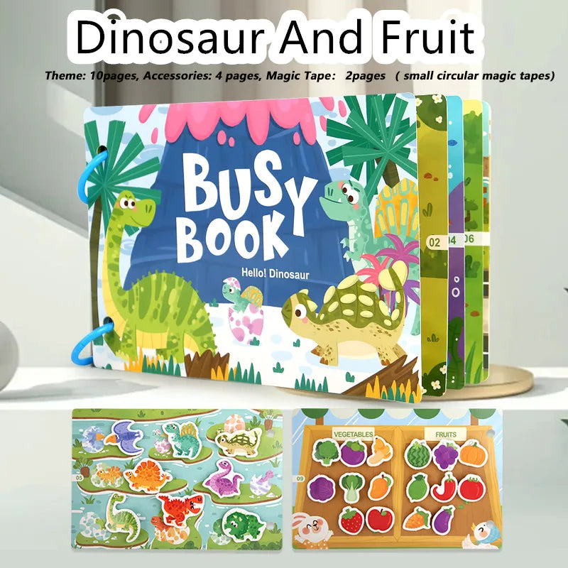 Montessori Busy Book for Toddlers | Reusable Learning Activity Book