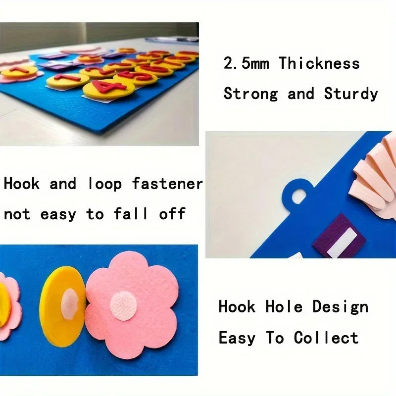 2 Pcs Kid Pencil Shape Toys Felt Finger Numbers Math Toy Children Counting Early Learning for kids Develop Christmas Gifts