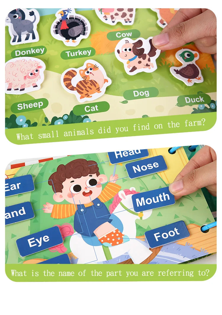 Montessori Busy Book for Toddlers | Reusable Learning Activity Book