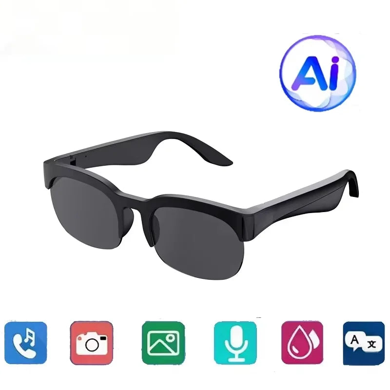 Lenovo 2027 New 8K AI Smart Glasses AI Translation HD Hands-Free Calling  AI Chat Logging Music Playback Smart Sunglasses