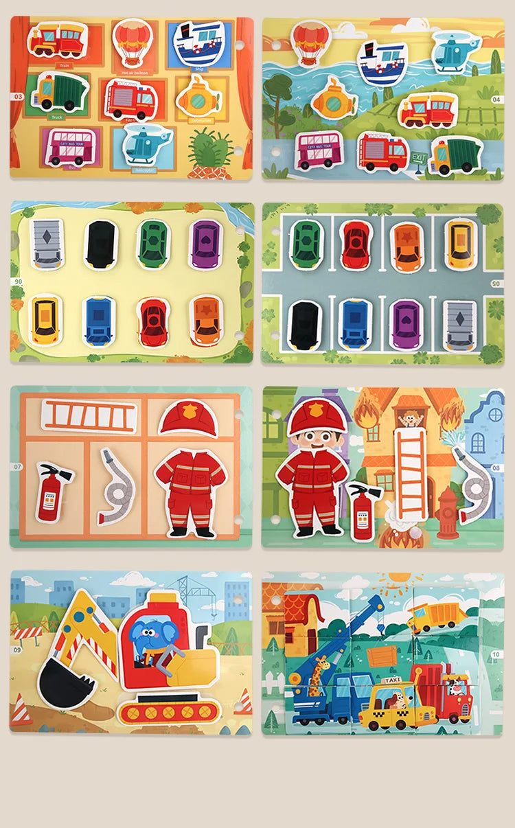 Montessori Busy Book for Toddlers | Reusable Learning Activity Book