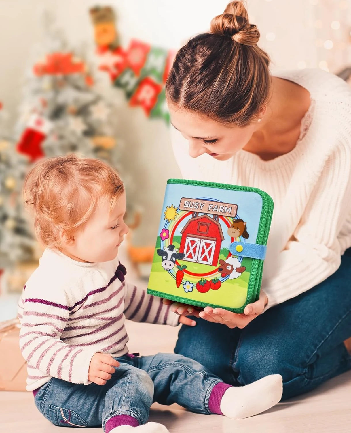 Montessori Soft Busy Book for Toddlers | Sensory Cloth Activity Book