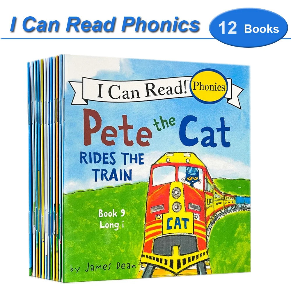 📚 I Can Read Phonics Books Set – 12 Beginner Readers for Kids