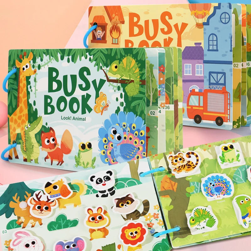Montessori Busy Book for Toddlers | Reusable Learning Activity Book