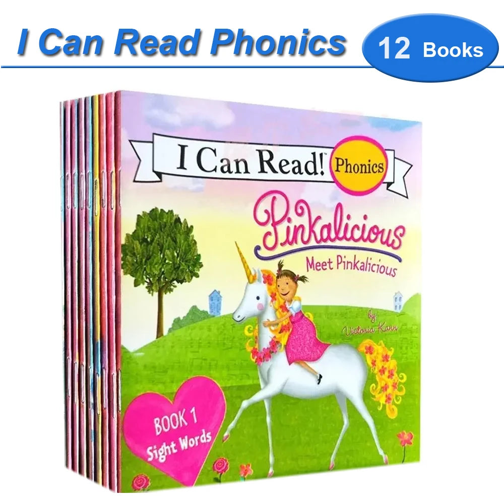 📚 I Can Read Phonics Books Set – 12 Beginner Readers for Kids