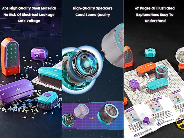 STEM Science Circuit Kit – 53-Piece Electronics Learning Set with 150+ Experiments