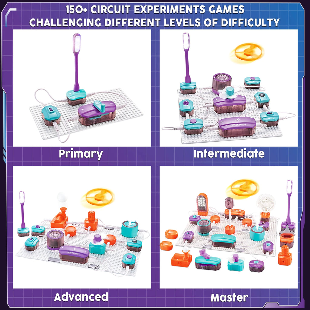 STEM Science Circuit Kit – 53-Piece Electronics Learning Set with 150+ Experiments