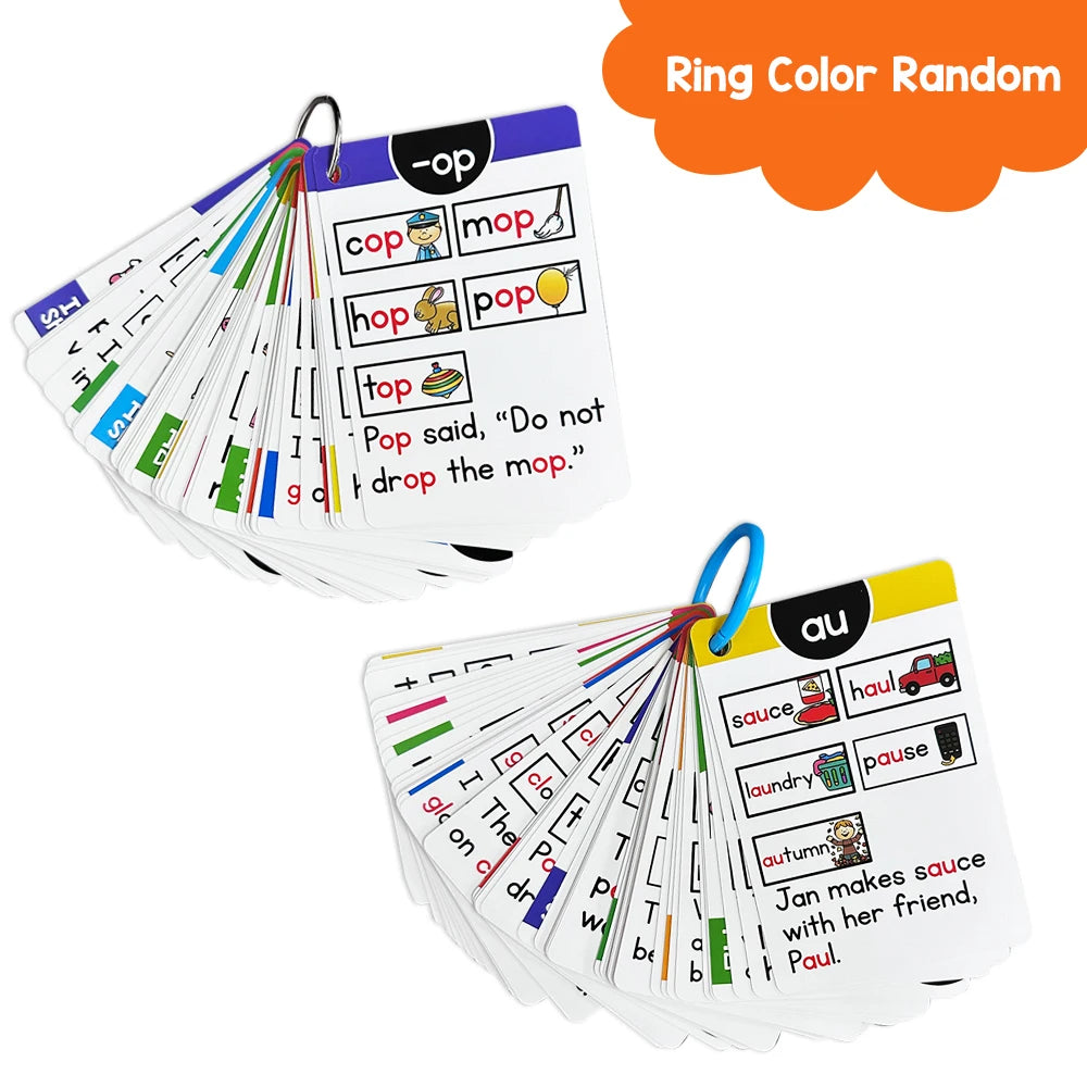 Montessori Phonics Learning Cards for Kids | English Flash Cards Set