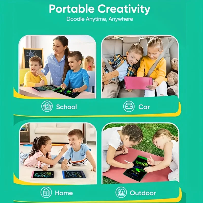8.5” LCD Writing Tablet for Kids – Reusable Drawing & Handwriting Pad