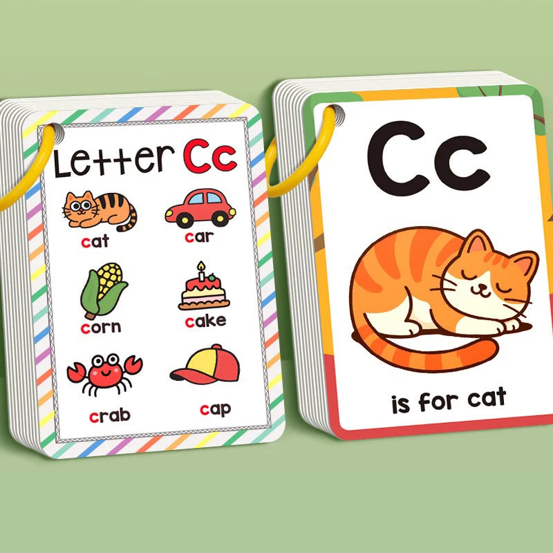 156 A–Z Learning Flash Cards for Kids | Picture & Word Cards Set